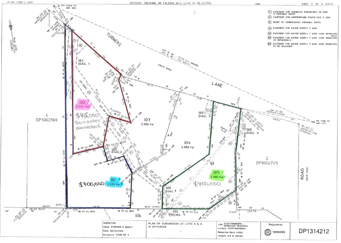 Additional image 2 of Lot 101, 102 &/105 Turners Lane, Cootamundra NSW 2590