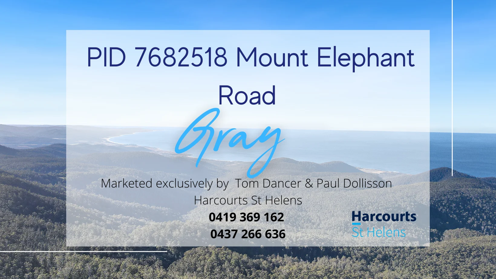 Additional image 12 of PID 7682518 Mount Elephant Road, Gray TAS 7215