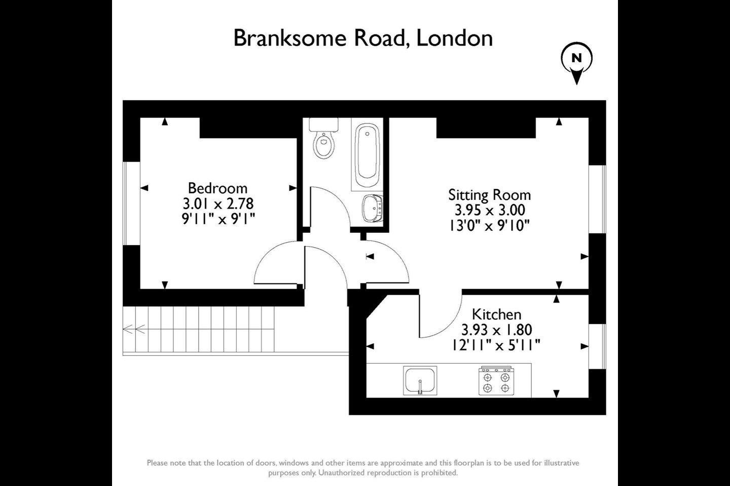 1 Bed Flat, Branksome Road, SW2, N1 7GU photo 2