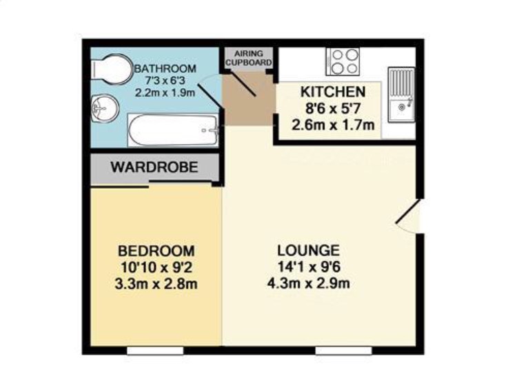Studio Flat, Draper Court, BS5, N1 7GU