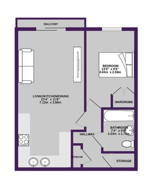 1 Bed Flat, Manchester, M1, N1 7GU photo 2