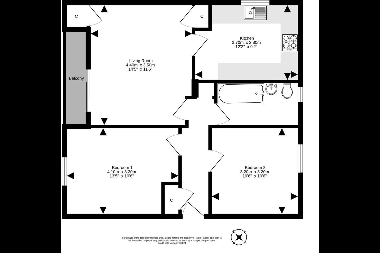 Additional image 2 of 2 Bed Flat, Oxgangs Green, EH13, N1 7GU