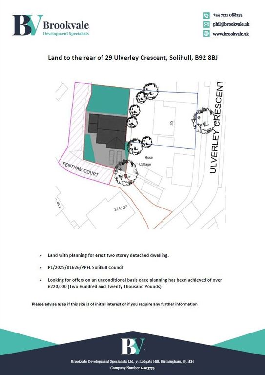 Additional image 6 of Land for saleUlverley Crescent, Solihull, West Midlands B92