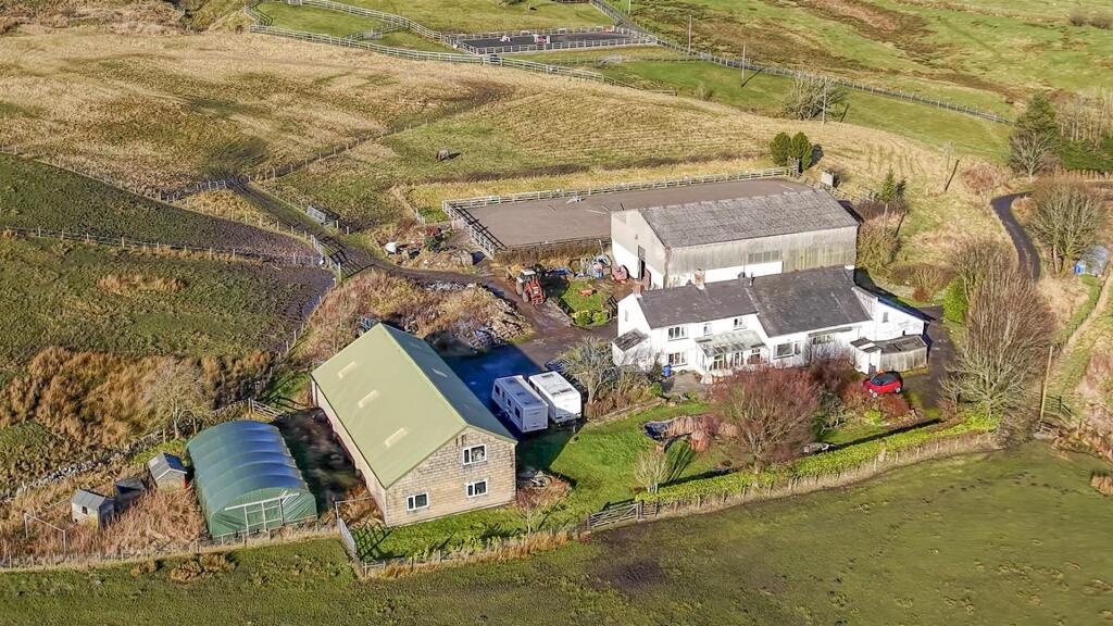 Lumb Slack Farm Estate, Burnley Road East, Lumb, Rossendale: Semi-Detached Farmhouse, Barns, Stables, Arena & ~16 Acres