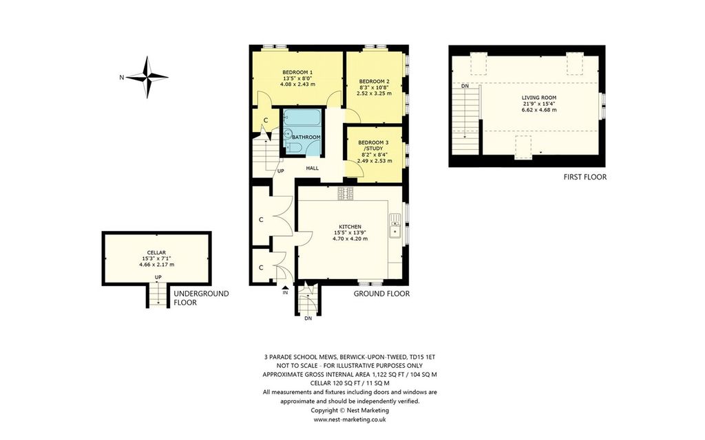 Additional image 21 of 3 bed end terrace house for sale3 Parade School Mews, Berwick-Upon-Tweed TD15