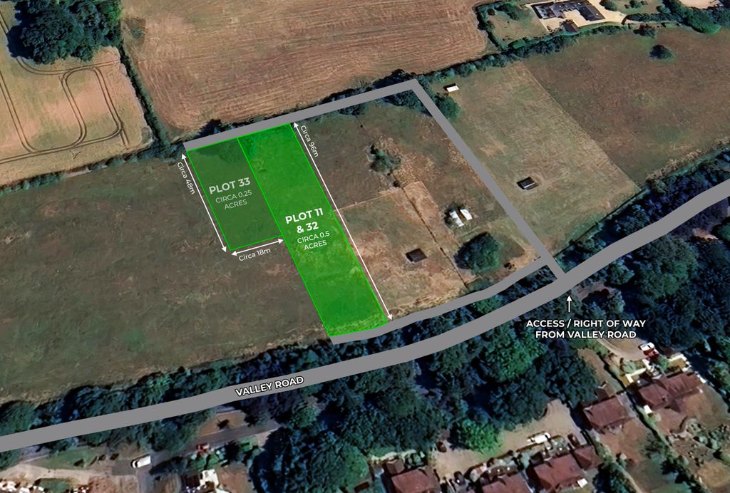 Land for salePlot 11 & 32, Valley Road, Barham, Canterbury, Kent CT4