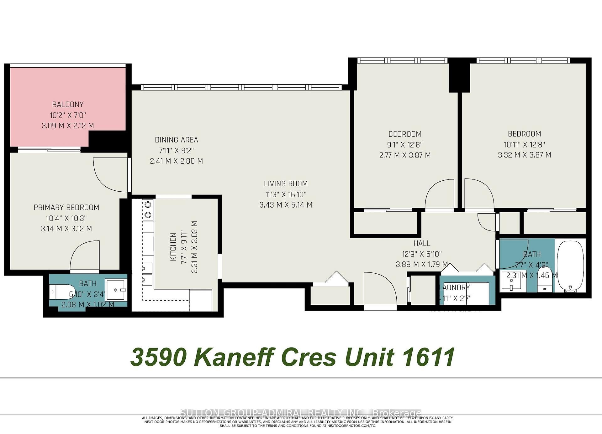 Additional image 4 of 1611-3590 Kaneff Crescent, Mississauga, ON, L5A 3X3