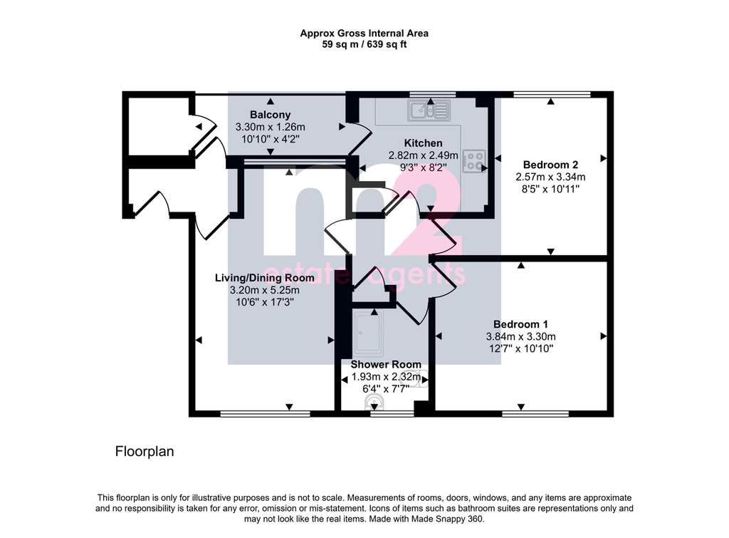 Additional image 2 of 2 bed flat for saleBeaufort Road, Newport NP19