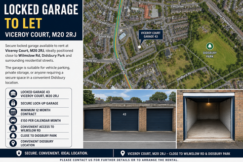 Locked Up Garage, Viceroy Court, Wilmslow Road, Manchester M20