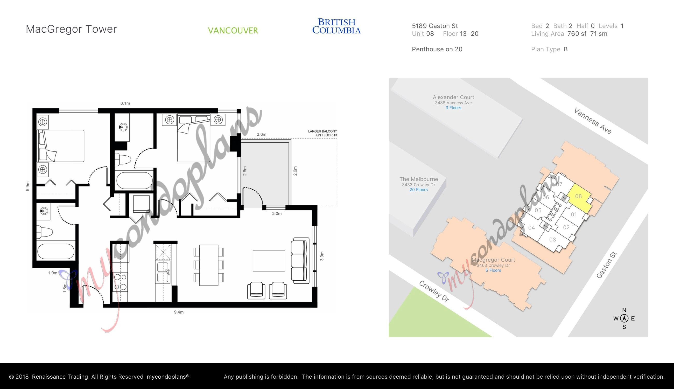 Additional image 4 of 1408-5189 Gaston Street, Vancouver, BC, V5R 6C7