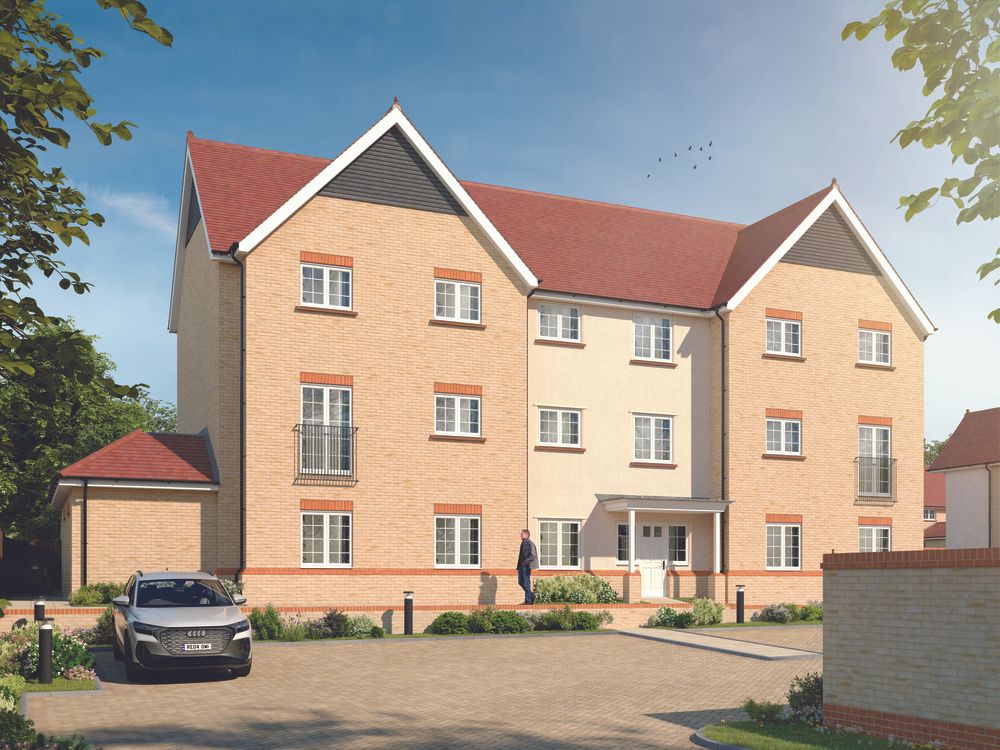 1 bed flat for sale"Chestnut Court Apartment Type B" at Ewing Gardens, Basildon SS16