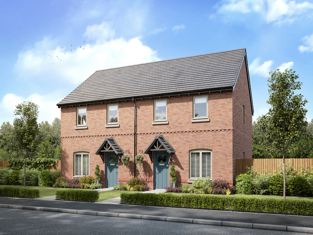 3 bed semi-detached house for sale"The Rhossili" at St Bartholomew's Way, Tigers Road, Melton Mowbray LE14