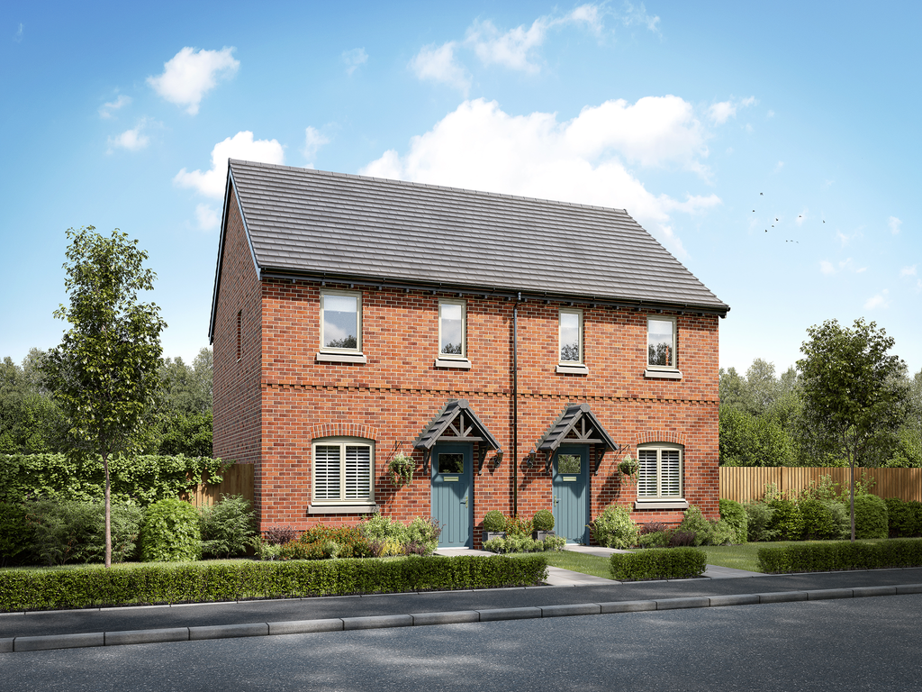 2 bed semi-detached house for sale"The Tunstall" at St Bartholomew's Way, Tigers Road, Melton Mowbray LE14