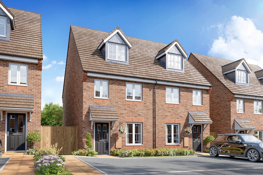 3 bed semi-detached house for sale"The Braxton - Plot 447" at Wellington Place, Airfield Road, Market Harborough, Leicester LE16