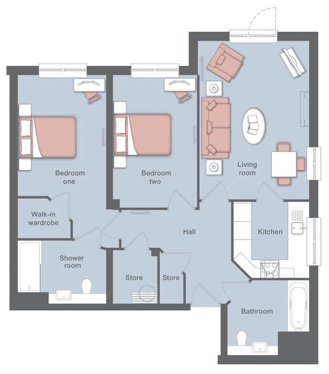 Additional image 11 of 2 bed flat for salePlot 1, Adam Lock Lodge, Glastonbury Road, Wells, Somerset BA5