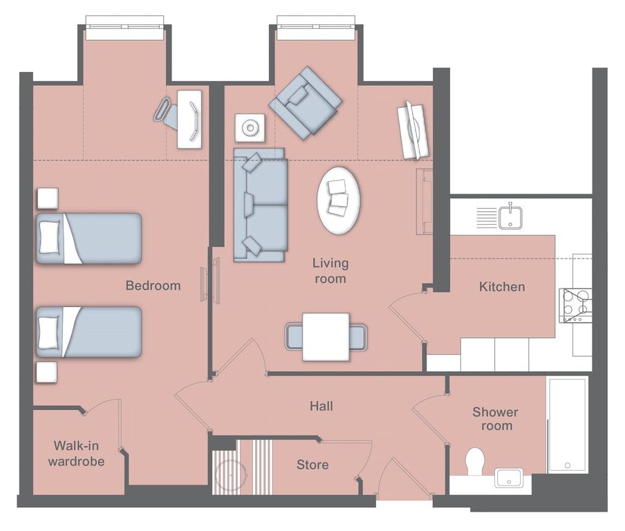 Additional image 12 of 1 bed flat for salePlot 42, Adam Lock Lodge, Glastonbury Road, Wells, Somerset BA5