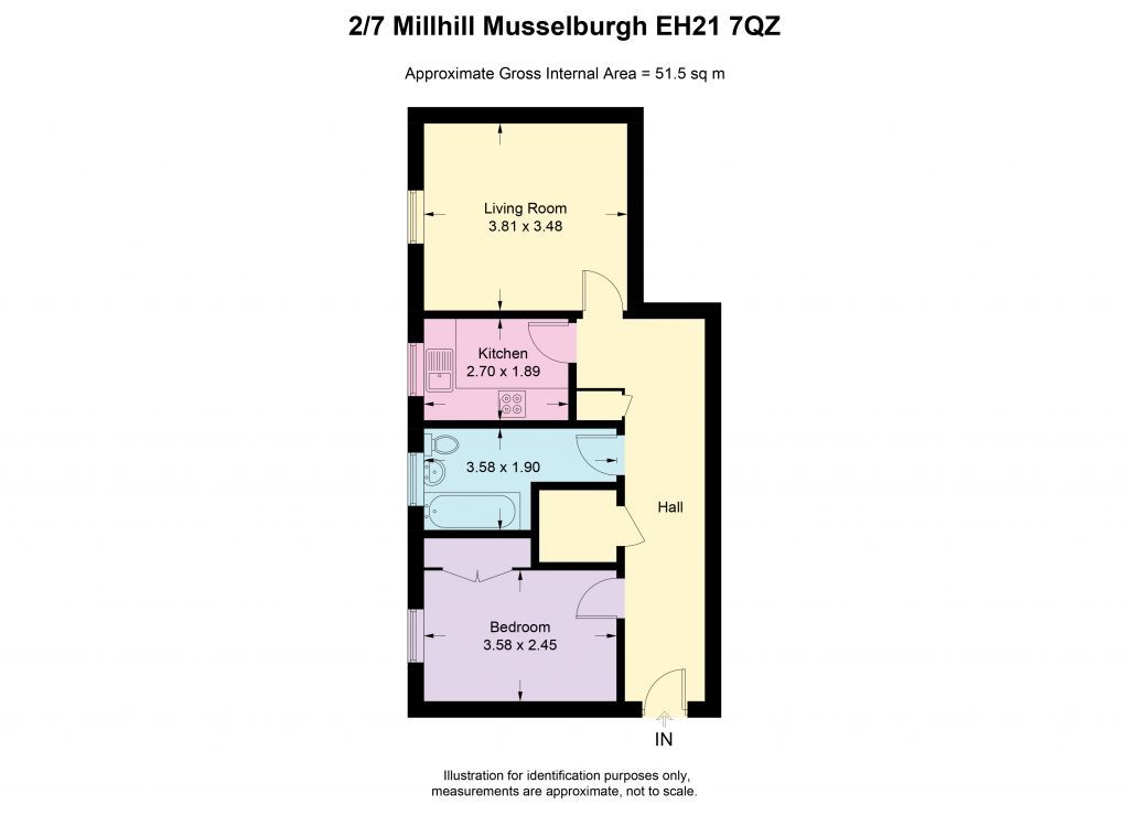 Additional image 7 of 1 bed flat to rentMillhill Wynd, Musselburgh EH21