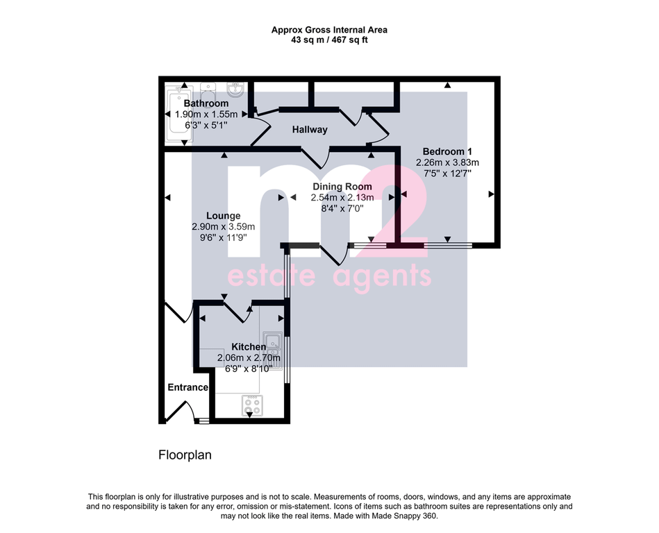 Additional image 2 of 1 bed flat for saleTewkesbury Walk, Newport NP20