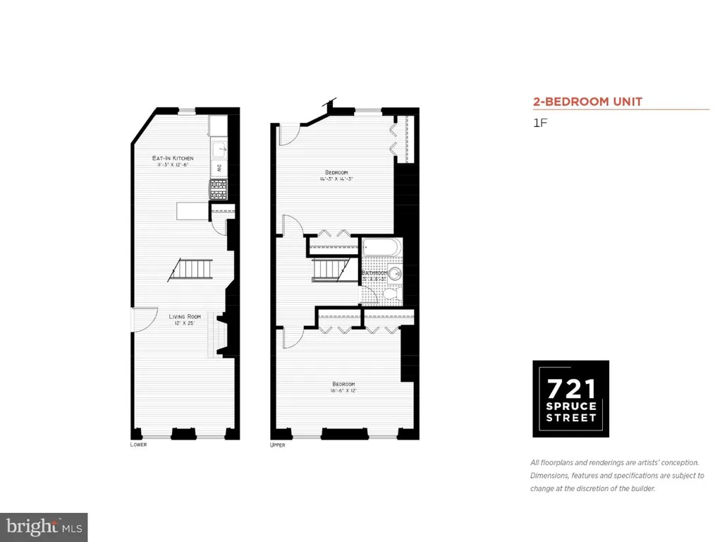 721 Spruce Street Unit 1F, Philadelphia, PA 19106