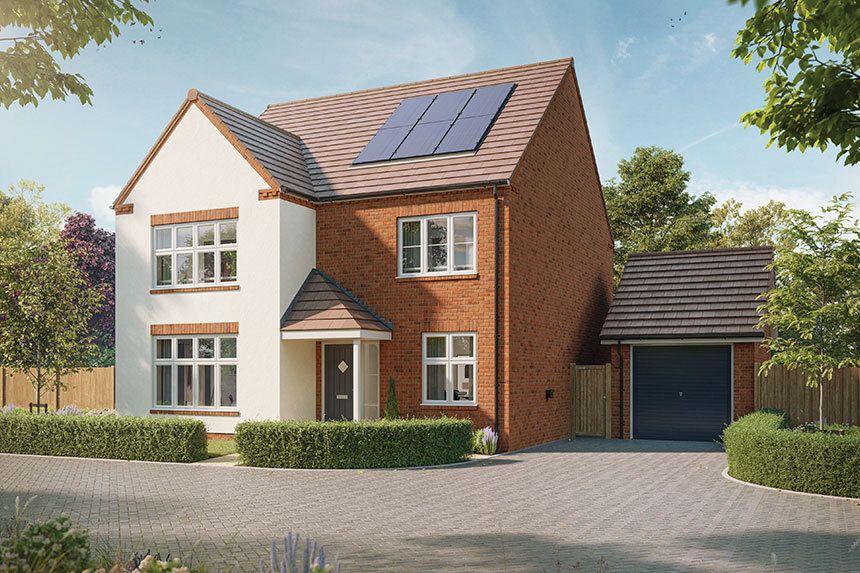 4 bed detached house for sale"The Mulberry" at Leadon Way, Ledbury HR8