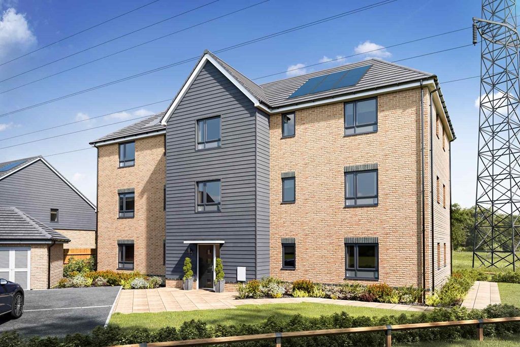 1 bed flat for sale"1 Bedroom Apartment - Plot 72" at Wyvern Place, Richard Avenue, Wivenhoe, Colchester CO7