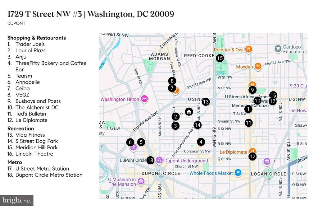 1729 T Street NW Unit 3, Washington, DC 20009