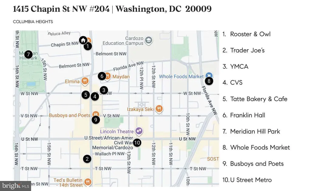 1415 Chapin Street NW Unit 204, Washington, DC 20009