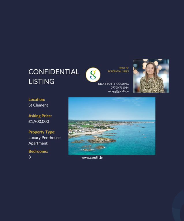 4 bed flat for saleLa Greve D'azette, St. Clement, Jersey JE2