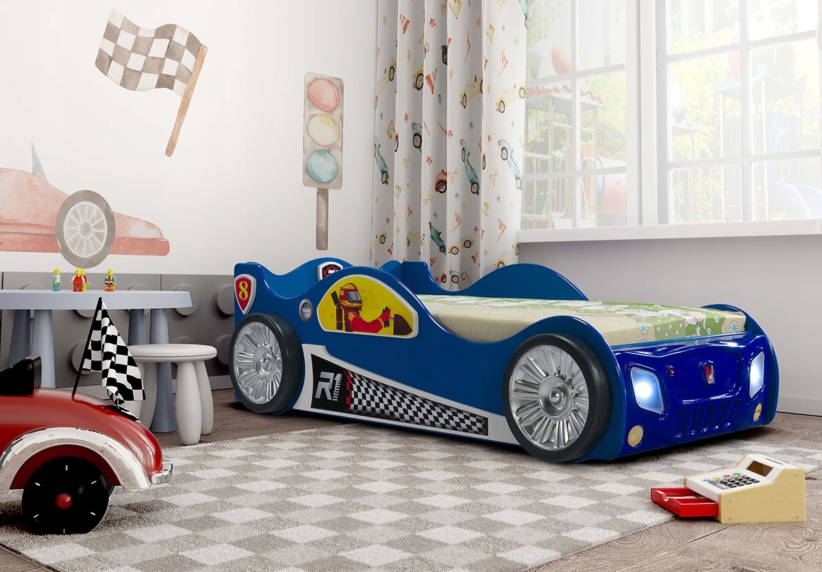 Kinderbett Monza mit Lattenrost & Matratze 90x190 Blau