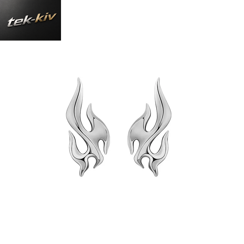 Y2K Gothic Flamme Dorn Ohrringe Männer Frauen Hip Hop Punk Mode Geometrische Ohrringe Party Titan Stahl Schmuck Geschenk