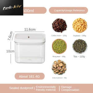 Durchsichtiges Vorratsglas Aus Lebensmittelechtem Kunststoff, Luftdichte Dichtung Für Die Küche, Snacks, Getreide, Bohnen, Küchenaufbewahrung, Organizer, Küchenaufbewahrung