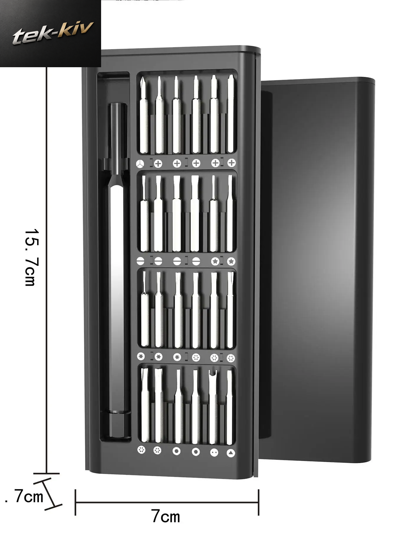 Magnetisches Schraubendreher-Set, 24-In-1-Set, Bits, Präzisionselektronik, Computer, PC, Telefon, Demontage, Multifunktionales Wartungswerkzeug