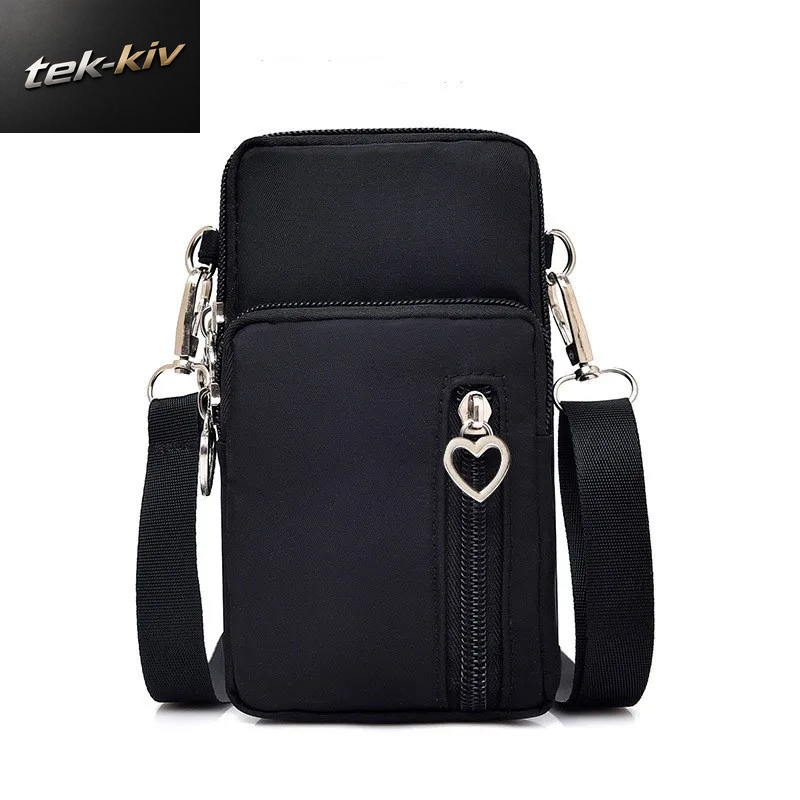 Wasserdichte Handy Tasche Damen Mini Oxford Umhängetasche Täglich Mehr Schicht Ige Reiß Verschluss Geldbörse Lässig Outdoor-Reise Nylon Tasche