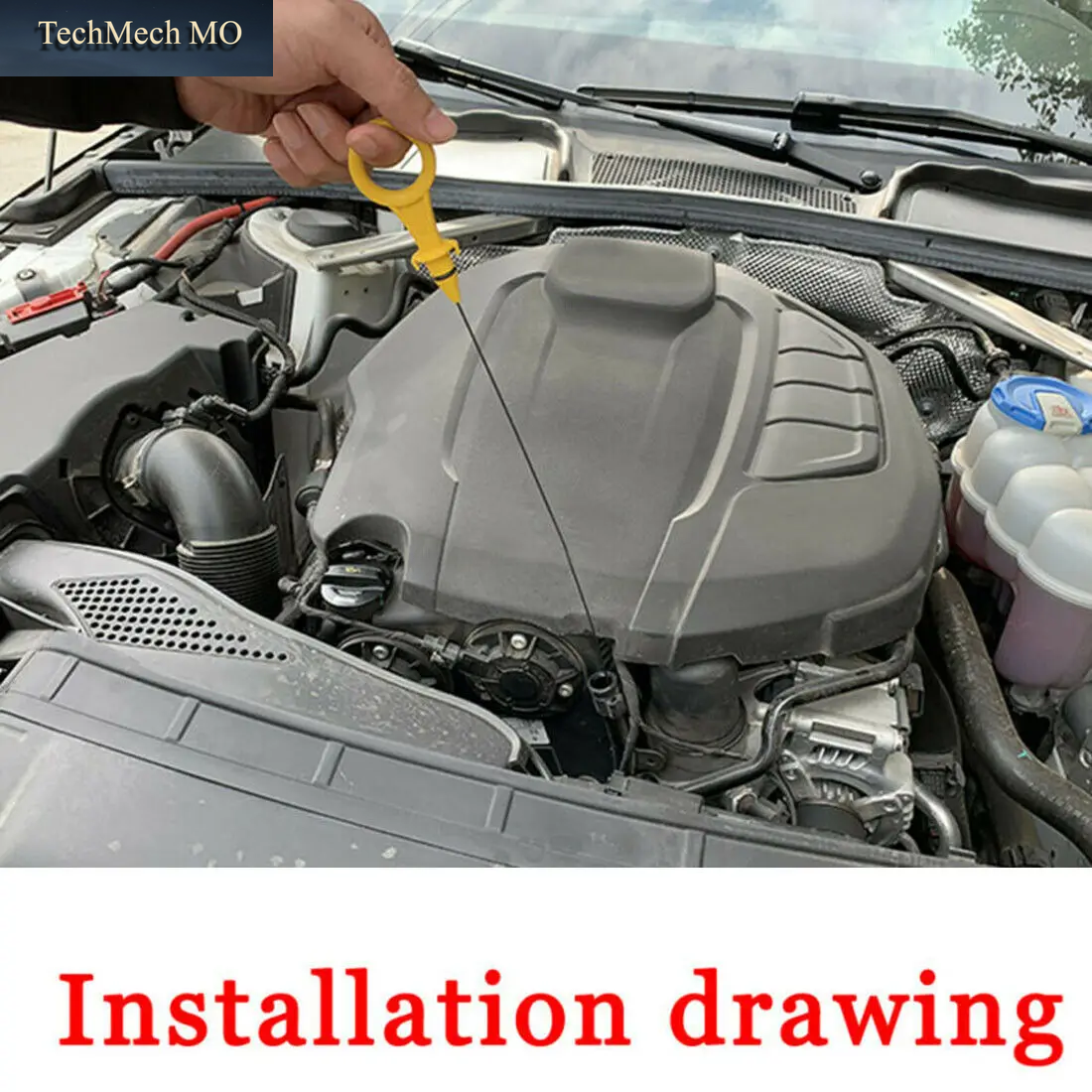 Auto-Motoröl-Ölstandsanzeige, Zusatzölstab Für Audi A4 A5 Q3 Q5 VW 2.0T B8 B9 2009-2017 06H115611E Zubehör Gelb