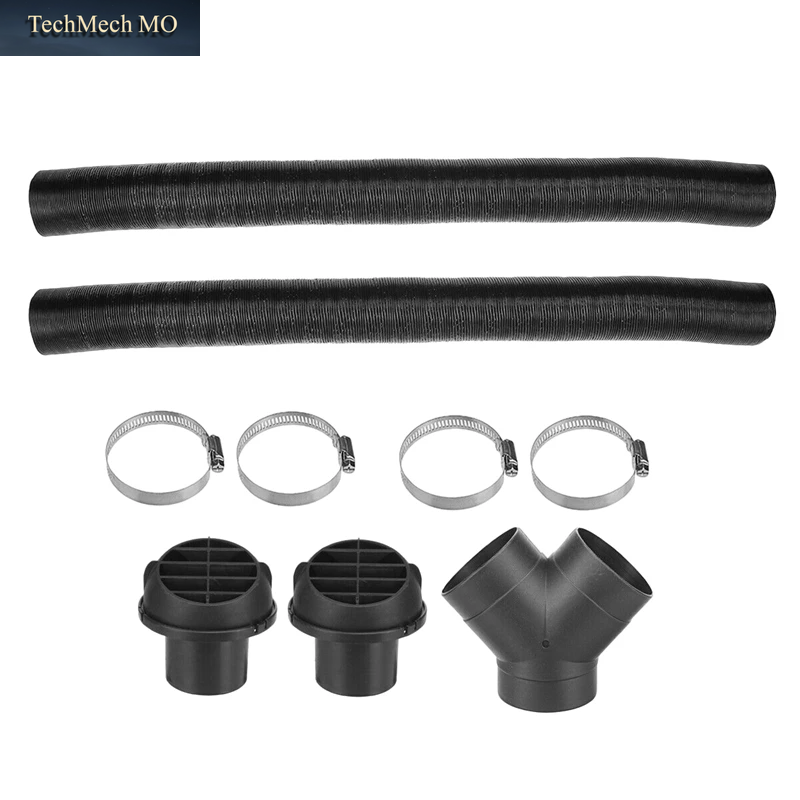 75Mm Auto Auto Heizung Rohr Kanal Y Stück Warme Air Outlet Vent Schlauch Clips Set Für Standheizung Webasto Eberspacher