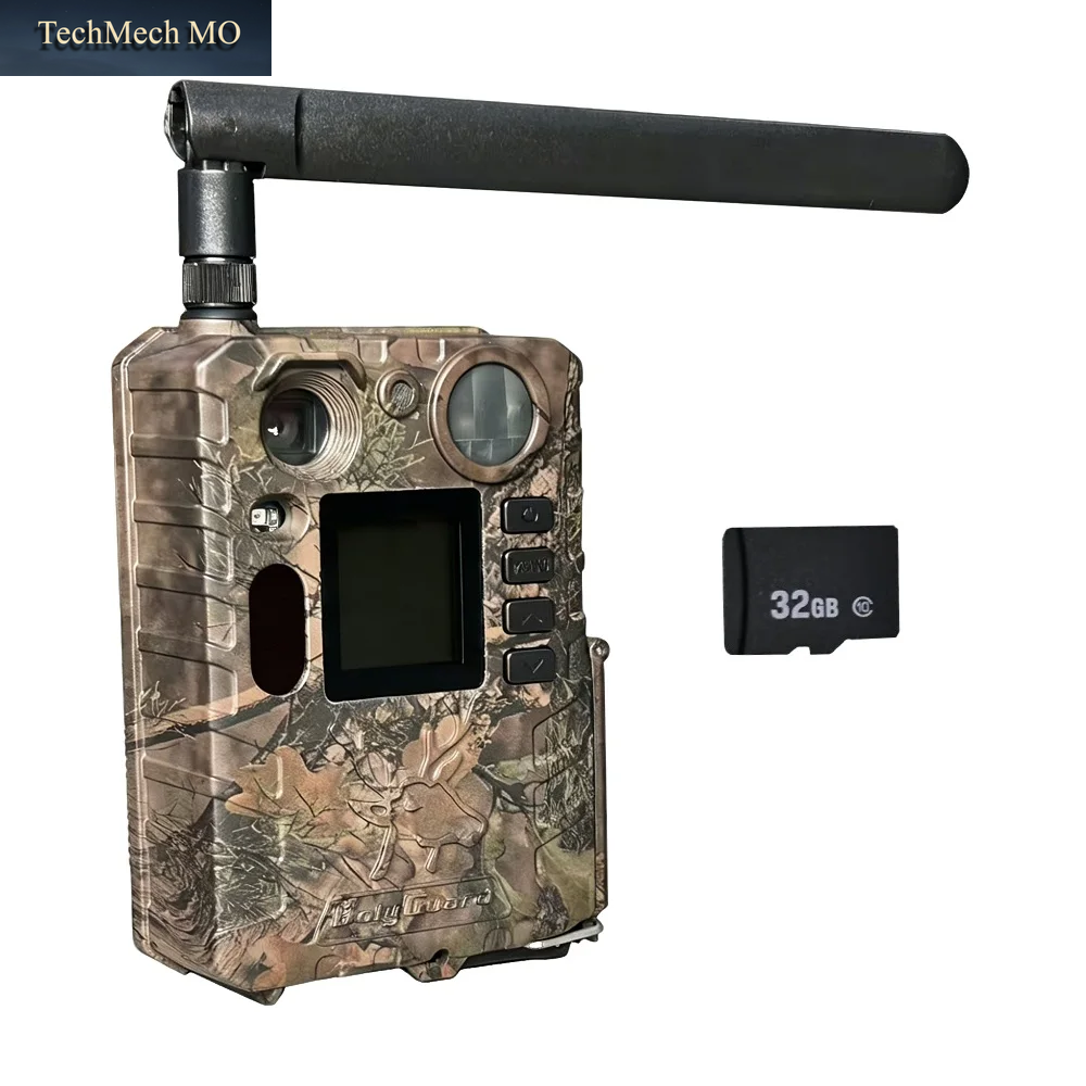 Bolyguard BG410-MS Wildkamera 4G LTE Kabellos 4K FHD 37MP 940Nm Unsichtbare Ir-Nachtsicht Mobilfunk-Jagdkamera+32Gb TF