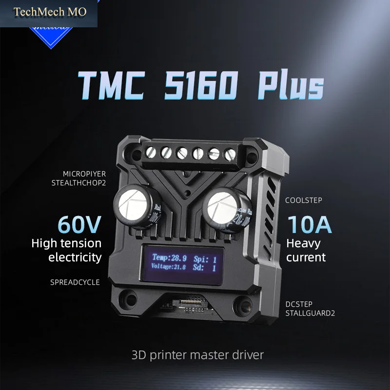 Mellow Fly 12V-60V HV TMC5160 plus V1.0 Schrittmotortreiber Stepstick SPI Silent Für Marlin / Klipper / RRF 3D-Druckerteile