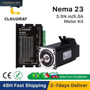 Cloudray Nema 23-Schrittmotor Mit Encoder, 3,0 Nm, Geschlossener Regelkreis-Schrittmotortreiber, Einfacher Servotreiber Mit 1,5 M Kostenlosem Kabel