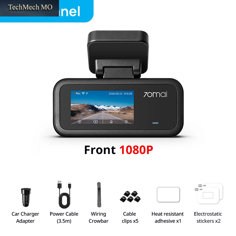 【Neu】70Mai A210 Dashcam 1080P HDR Nachtsicht Unterstützung Für Dual-Channel-Superkondensator Eingebautes GPS Wi-Fi6 24-Stunden-Parküberwachung