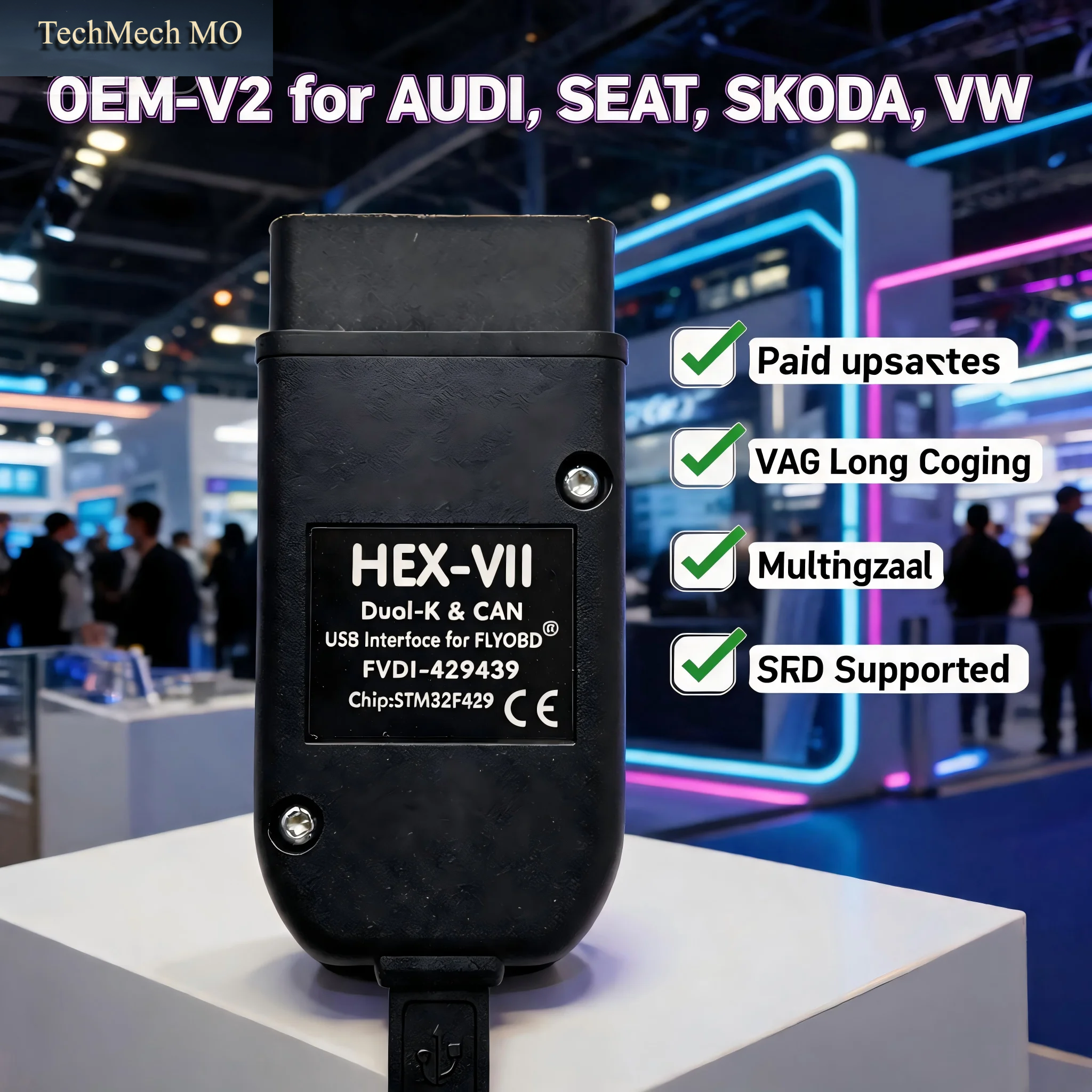 Neuestes HEX VII REAL V2PLUS VCDS-CAN VAG OBD2 Diagnosekabel Mehrsprachige Vollversion VAG-COM Scanner Für VW Audi SKODA