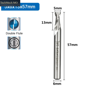 1PC HSS 2 Flöte Ende Mühle 2Mm-12Mm Gerade Schaft Hartmetall Fräser Ende Mühle CNC Router Bit Holzbearbeitung Maschine Werkzeug