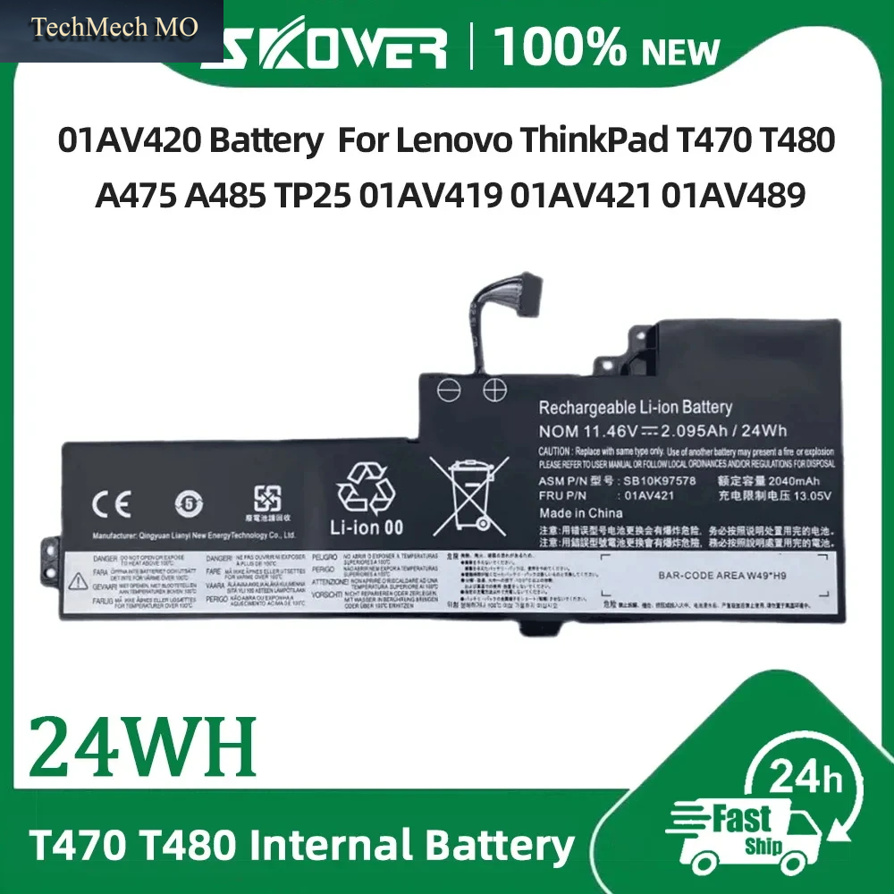 SKOWER 01AV421 Interner Akku Für Lenovo Thinkpad T470 T480 T570 T580 TP25 01AV489 01AV420 01AV419 01AV425 01AV427 01AV428