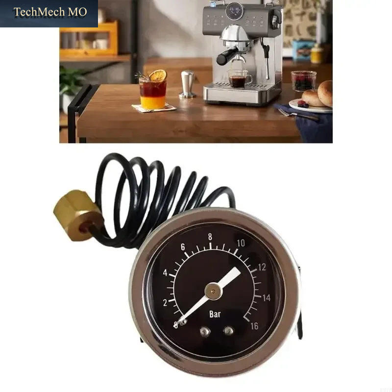 Hohes 16-Bar-Manometer, Geeignet Für Espressomaschinen Mit Einfacher Installation Und Klaren Messwerten