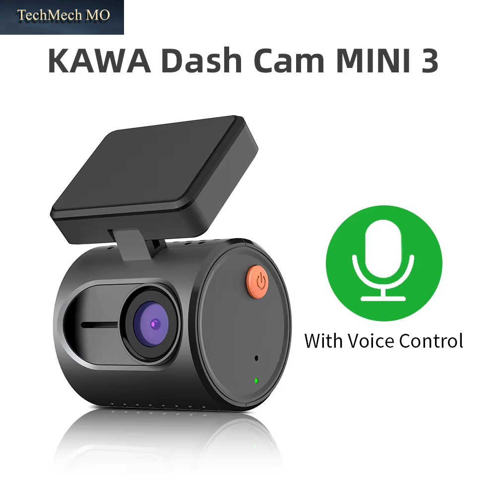 2K Dash Kamera Für Autos DVR KAWA Dash Cam MINI 3 Video Recorder Notfall Sprachsteuerung Nachtsicht Wifi APP Monitor Dashcam