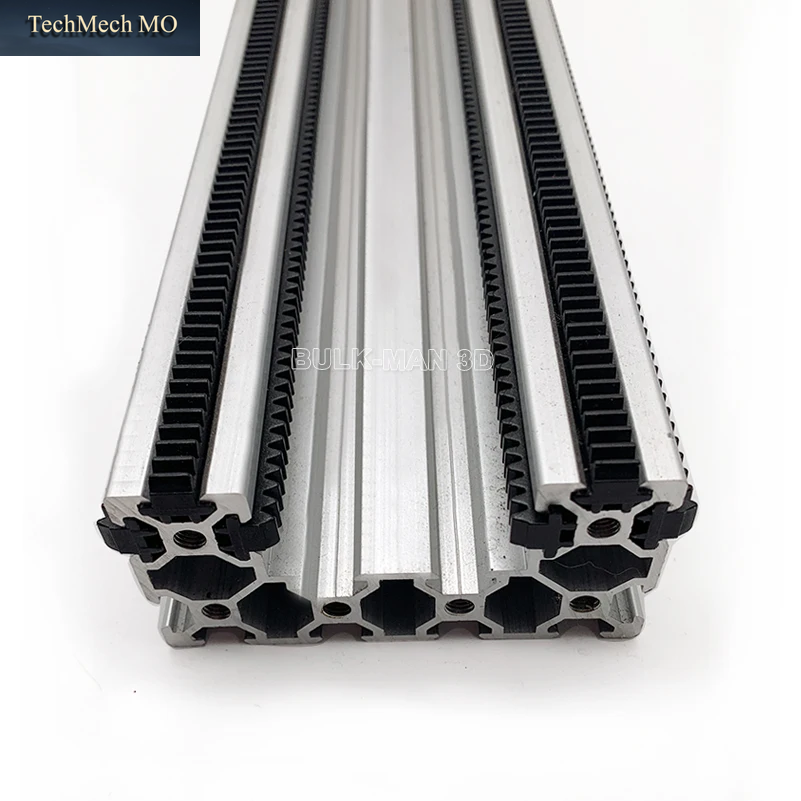 2 Teile/Los Bulk-Man 3D Interne Einsatz Modul 1,0 Zahnstange 499,5Mm Präzision CNC Rack (Gerade Zähne) Zahnstange Für V-Slot