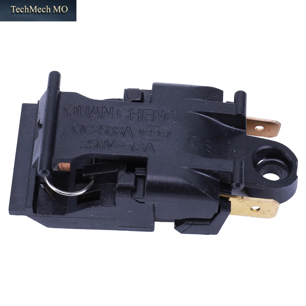Elektrischer Wasserkocher-Netzschalter, 13 A, 250 V, Wasserkocher, Thermostatschalter, Universelles Zubehör, Wasserkocher, Drucksprungschalter, Kunststoff + Metall