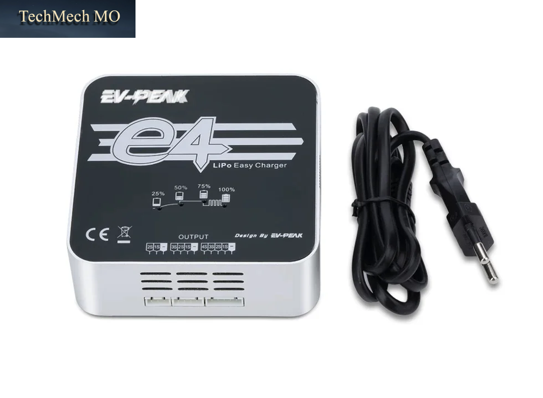 1 Stück Neues EV-PEAK E4 110-240V Eingangs-Lipo-Ladegerät, 50W 4A 2-4S