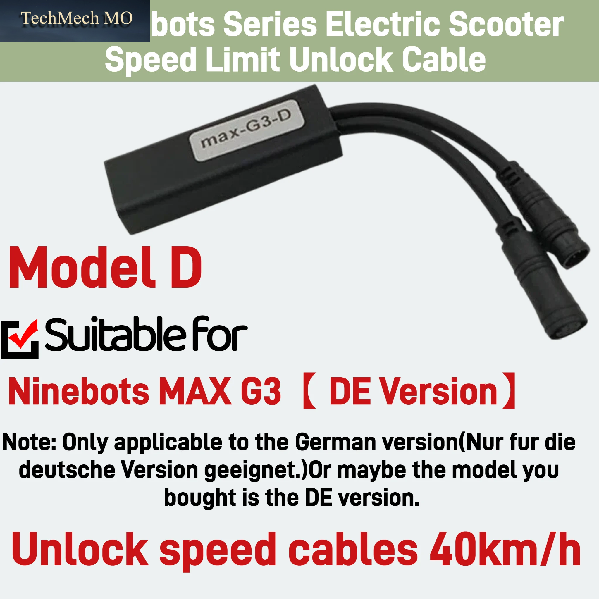 40 Km/H Entsperrkabel, Maßgefertigtes Geschwindigkeitsbegrenzungskabel Für Ninebots Von Segway ZT3 Pro F3 MAX G3 Elektroroller