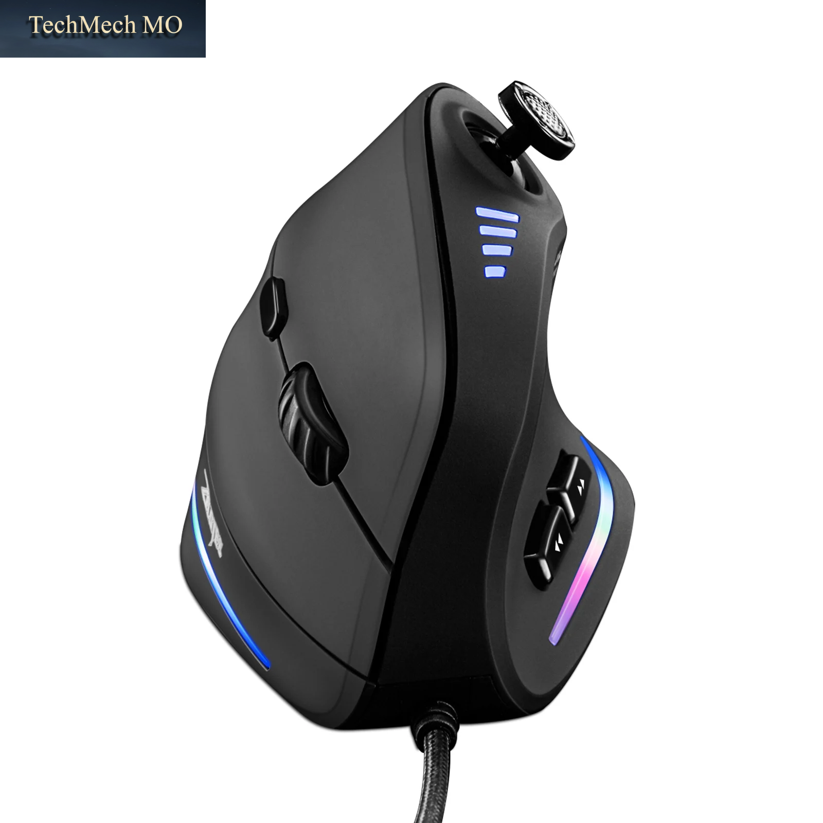 ZELOTES C18 Verdrahtete Maus Vertikale Ergonomische Maus RGB Joysticks Programmierbare Laser Gaming Mäuse 10000 DPI Für PC Computer Gamer