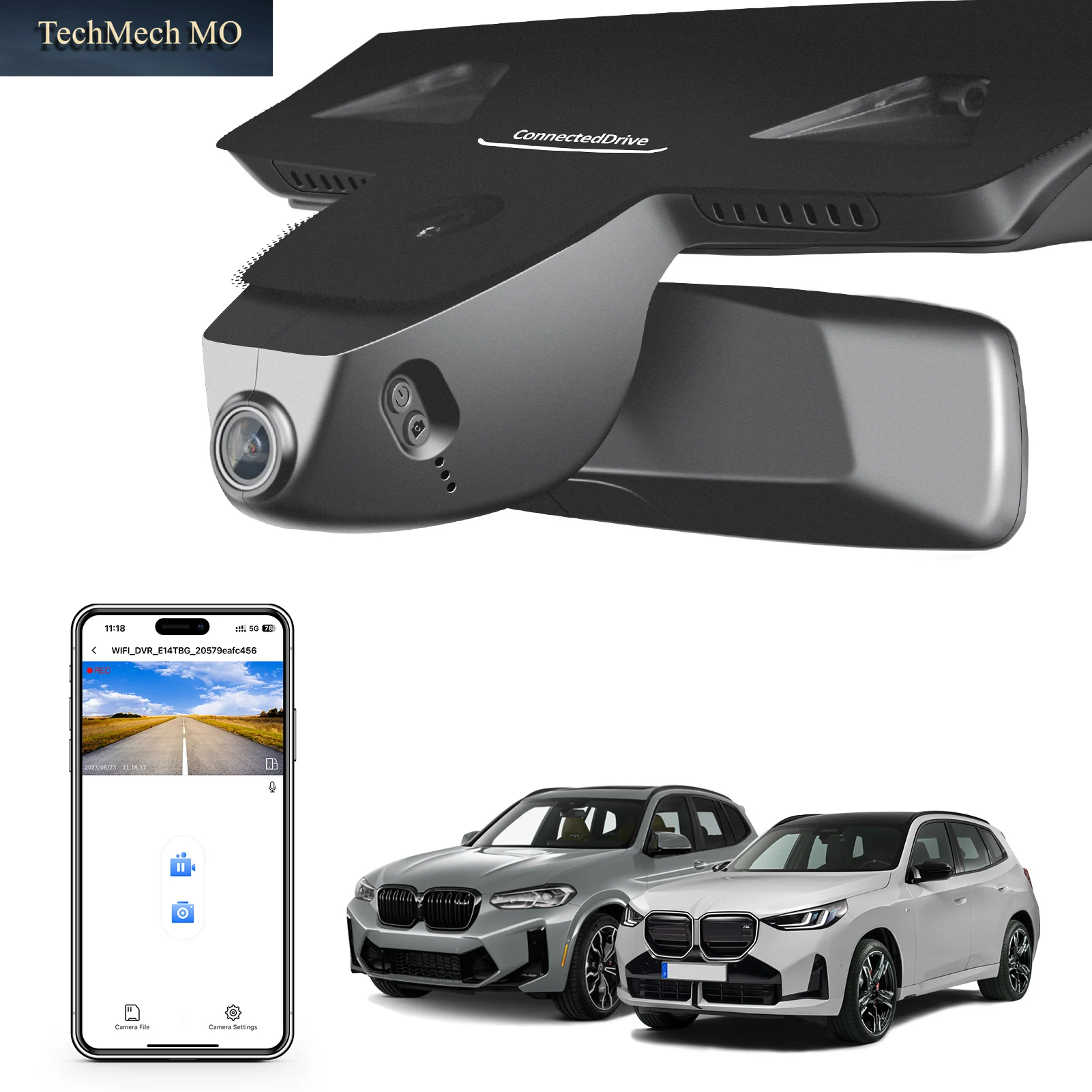 4K Spezielle Dashcam Für BMW X3 X3M Gen3 G01 G45 F97 Armaturenbrett-Kamera 2018-2024 GPS Wifi & App Drahtloser Plug-And-Play-Recorder